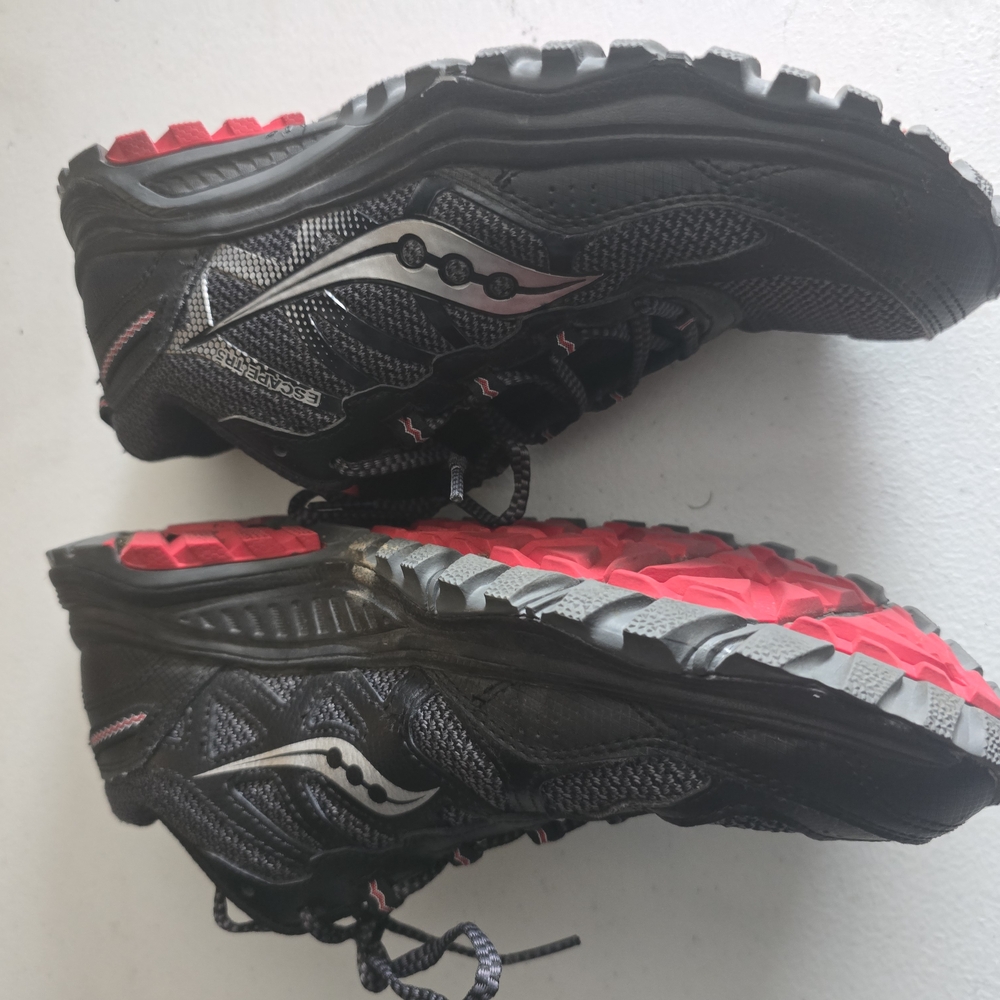 Saucony Black and Pink Trail Running Shoes